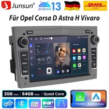 Für Opel Corsa D Astra H Vivaro Android13 Carplay Autoradio GPS NAV 64G KAM DAB+