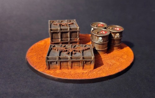 40k scatter terrain barrel - scatter,