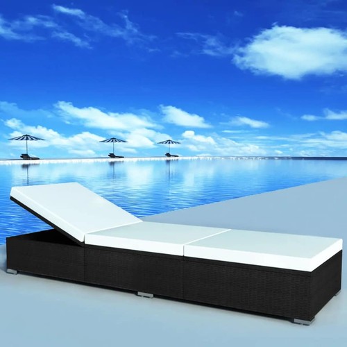 Sonnenliege poly rattan - sonnenliege,
