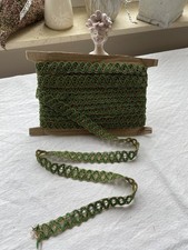 alte Spitze, Borte Mittelaltermarkt  ca 2,2 cm breit und 11 m L Goldfaden  grün