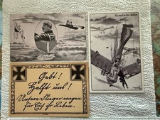 AK 3x 1. Weltkrieg: Flugzeuge Kampf in den Lüften / Pegou / Spendenaufruf