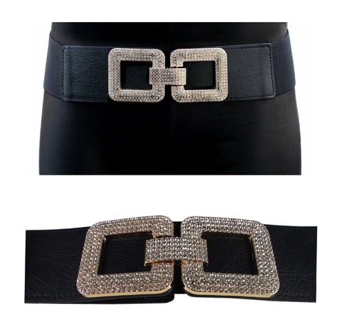 Damen stretchgürtel schwarz - damen,