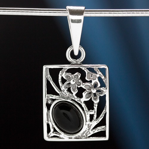Onyx silber 925 anhänger - silber,