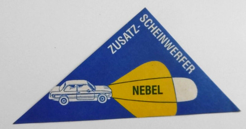 Werbe aufkleber oldtimer nebel - werbe-aufkleber,