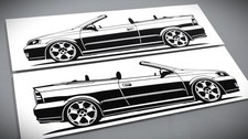 Opel Astra G Cabrio Aufkleber Silhouette Opel Astra G tuning Sticker Schwarz neu