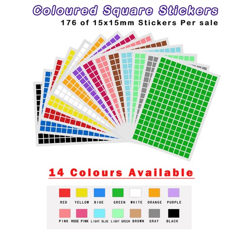 Quadrat 15mm kreis farben code - 15mm,
