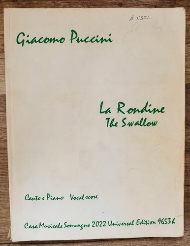 Rondine puccini c - -, c.