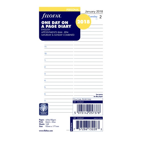 Filofax personal day planner - day,