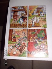 Ü-Ei Deutsch, Puzzle Komplettsatz,, Asterix u.d.Röme ", 4 Stück, + je ein Bpz.,!