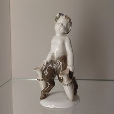 Rosenthal Jugendstil Porzellan Figur Faun mit Krügen von Himmelstoss 1. Wahl Top