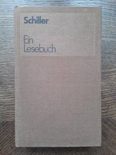 Schiller ein lesebuch - ein, "