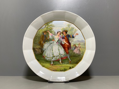 Meissen teller watteau malerei - meissen,