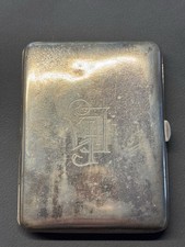 Altes Zigaretten Etui 800 Silber mit Gravur Verschluss Funktioniert Unikat