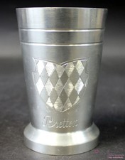 Zinnbecher Reinzinn mit