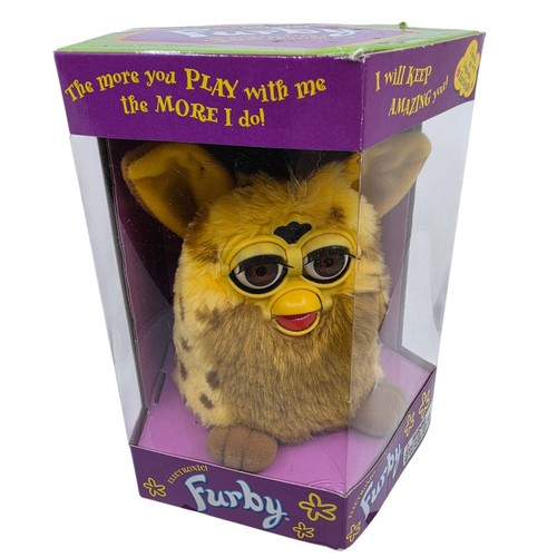 Furby lizard print brown - lizard, eyes