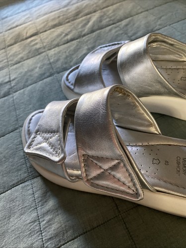Pantolette metallic silber von - pantolette,