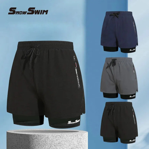 Herren badehose doppelschicht - herren,