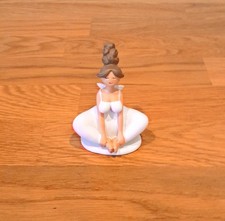 Yoga Engel, weiß, sitzende