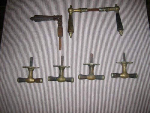 Fensterknebel messing holz - fensterknebel, messing/holz