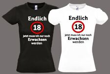 T-Shirt Junge inkl. Druck Geschenk Endlich 18. Geburtstag lustig Spruch