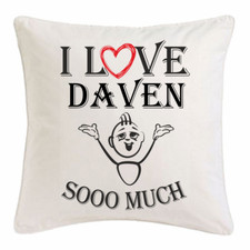 I Love Daven KISSENBEZUG 40X40cm Ich Liebe Daven Weiss 110896