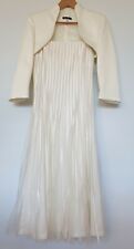 Kleid Cocktailkleid Brautkleid Jakes S 36 naturweiß + Bolerojacke Mariposa 34