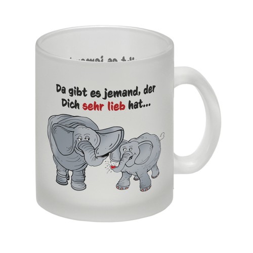 Glas tasse zum thema liebe - tasse,