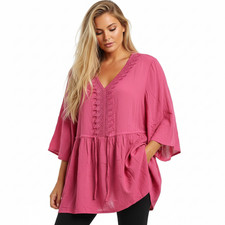 Sheego Shirt Tunika Bluse 3/4