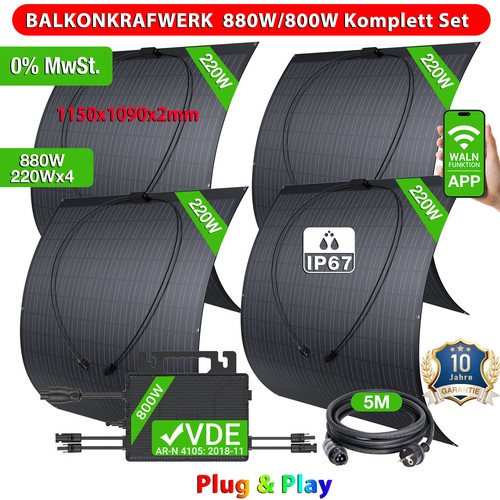 Balkonkraftwerk 880w 800w - balkonkraftwerk, 880w/800w