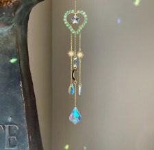 Sonnenfänger Herz Mond Windspiel Edelstein Esoterik Geschenk Stern Sonne Mond