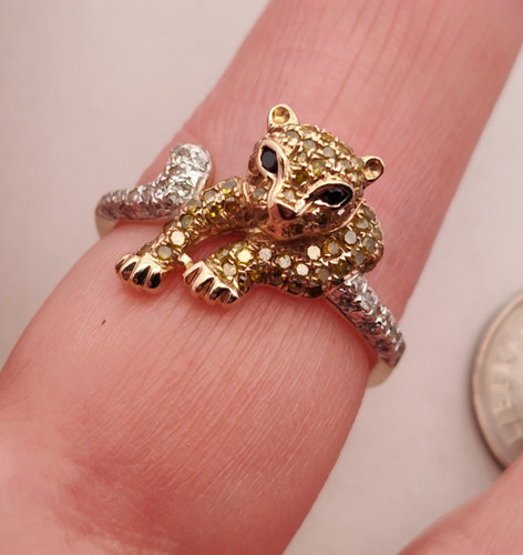 Designer 10k gold - gold, diamant