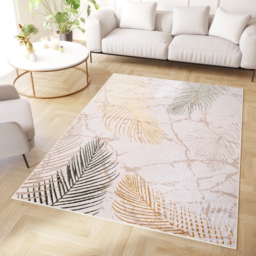 Teppich kurzflor gold braun - kurzflor,