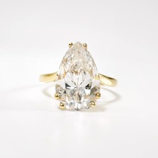 Vintage 18k Gold Birne Strass