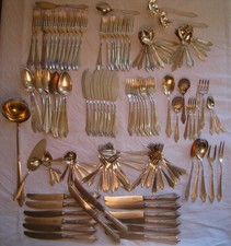 WMF 900 Fächermuster Silberbesteck  m. Schwalbe 130-teilig