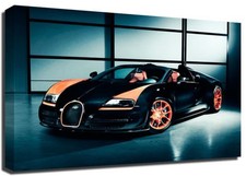 Orange bugatti veyron sports - orange,