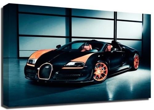 Orange bugatti veyron - orange,