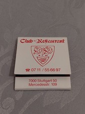 Streichholzheftchen, Club -
