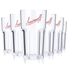 6x Smirnoff Vodka Glas