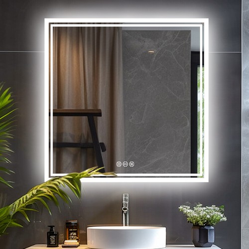 Badezimmerspiegel 80x80 mit