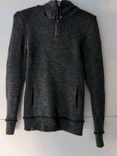 Strick Hoodie Grau Größe