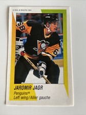 NHL Sticker-Jaromir Jagr-Panini 1991-92-Penguins #344