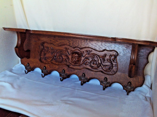 Holz wandgarderobe löwenkopf - holz,