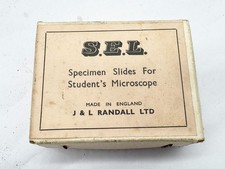 VINTAGE S.E.L. Objektträger für Studentenmikroskop Made in England