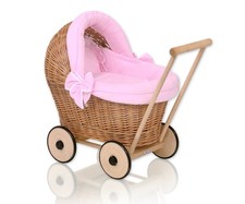 Puppenwagen aus korbgeflecht - aus,
