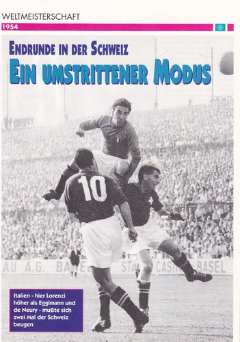 Fußball 1954 sammlerkarte - fußball, wm