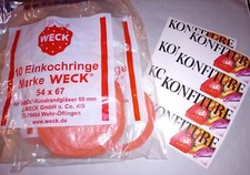WECK Einkochringe 20 St. 54 x67 plus 8 Konfitüreaufkleber