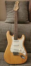 dimavery Gitarre e-Gitarre Vollholz Natur stratocaster