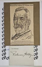 Reichskanzler Theobald von Bethmann Hollweg Orginalautogramm mit Echtheitszerti 