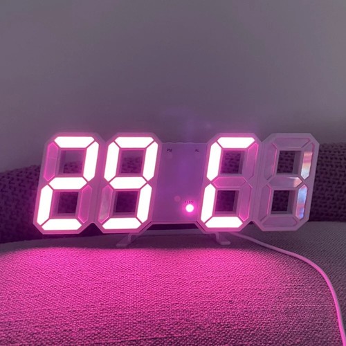 Digital wall number clock - 3d,