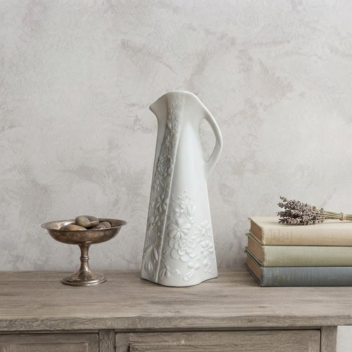Weiße bisquit porzellan vase - bisquit, porzellan-vase